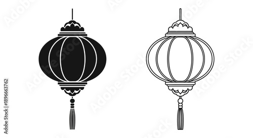 Chinese lanterns vector illustration Vector