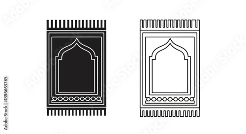 Islamic prayer rug islamic prayer mat prayer design Vector