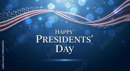 Happy presidents' day american holiday greeting card template