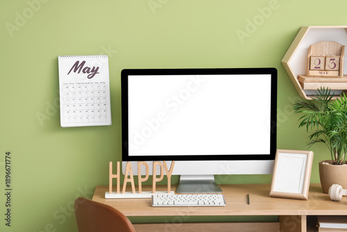 Comfortable workplace with ...