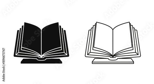 Open book illustration educational concept Vector