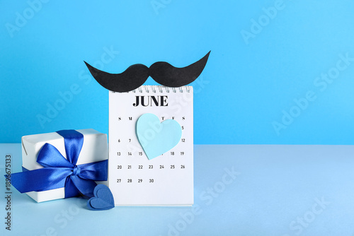 Calendar with mustache and ...