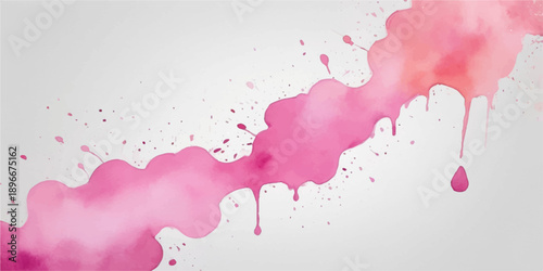 Red abstract watercolor paint splash background