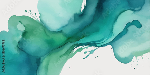 Abstract blue water splash background with underwater waves and bubbles