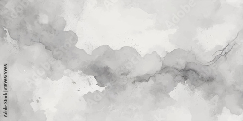 Abstract grunge watercolor sky and cloud background with vintage paper texture