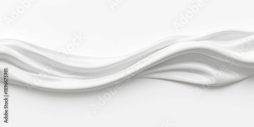 Abstract white silk and satin wavy background design