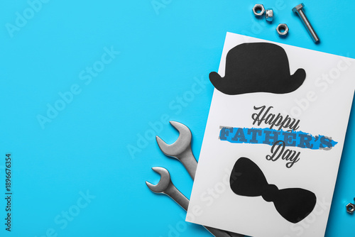 Card with text HAPPY FATHER...