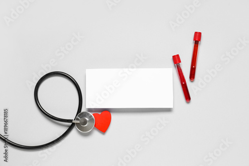Blank notebook with stethos...