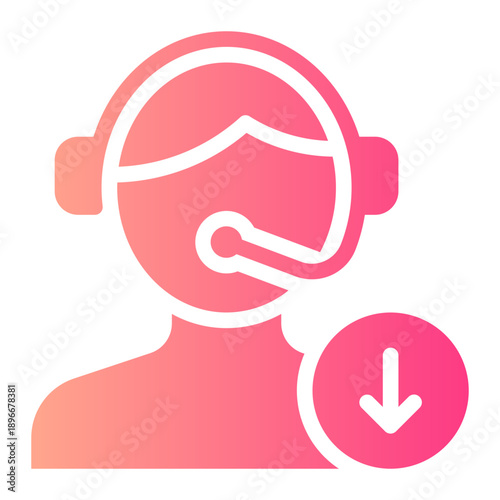 down arrow gradient icon