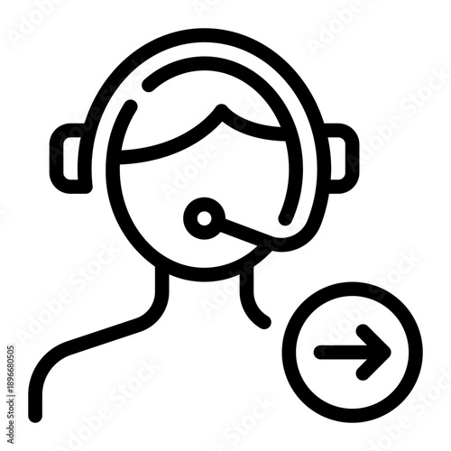 right arrow line icon