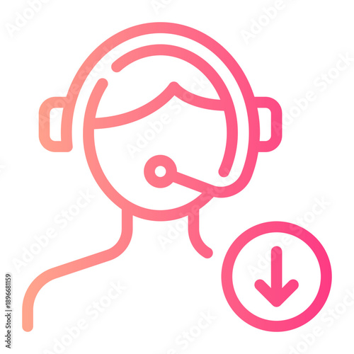 down arrow gradient icon