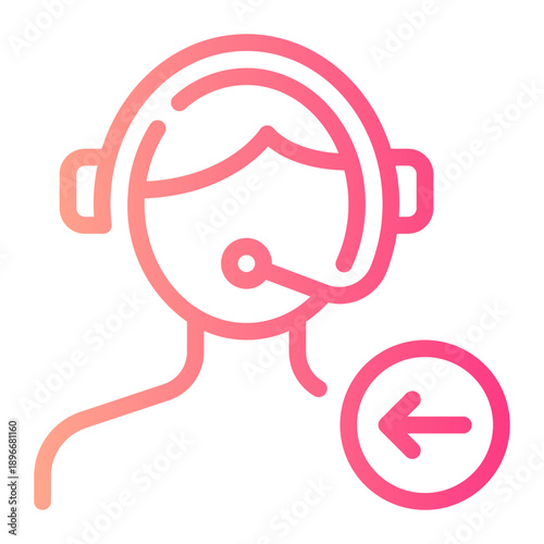 left arrow gradient icon