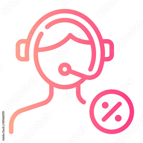 percent gradient icon