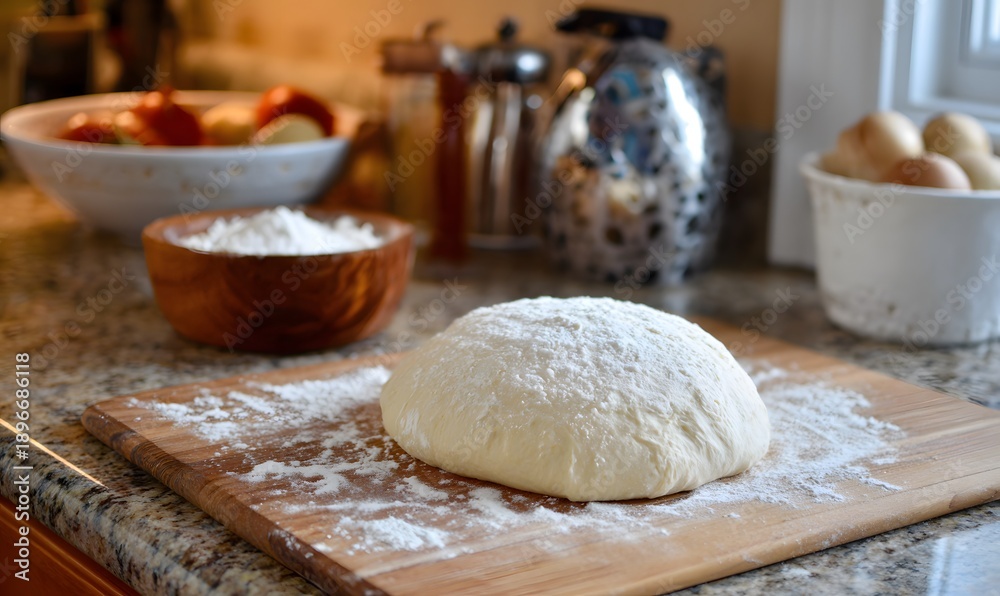 Fototapeta premium Same Day Sourdough Pizza Dough