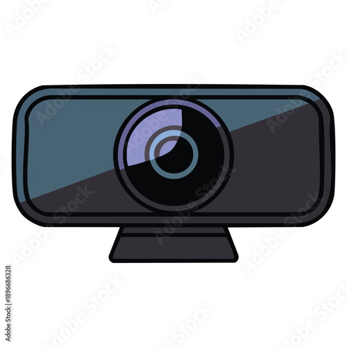 4k web camera icon flat vector representing video photo camcorder digital picture streaming recording and modern visual communication technology