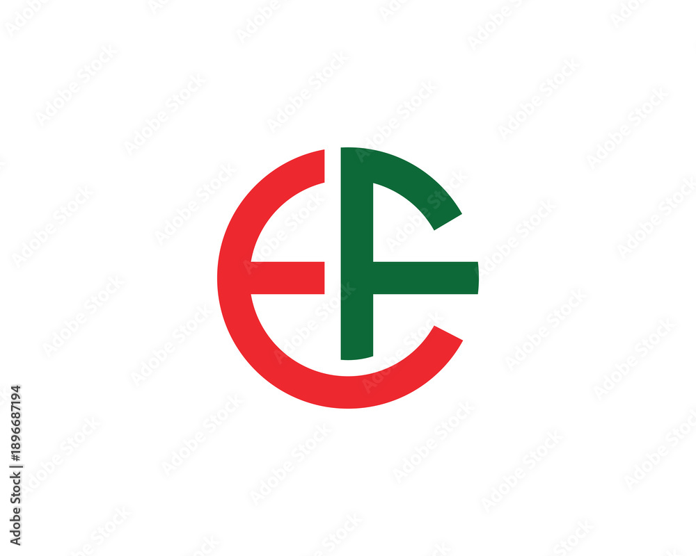 Obraz premium EF Logo Design. EF