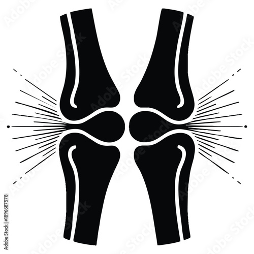 Body joint icon simple vector illustration representing medical pain hand doctor anatomy treatment and healthcare diagnosis concept visuals
