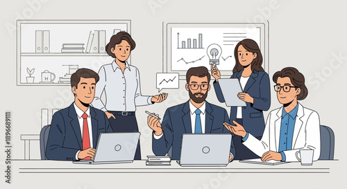 Business Professionals Discussing Project Details.