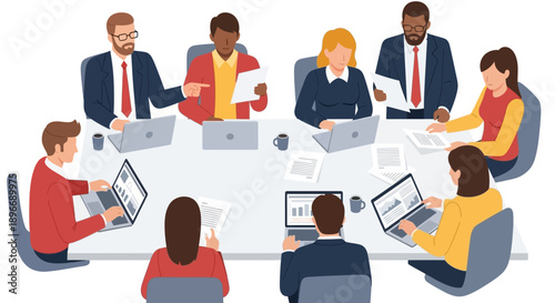 Business Meeting with Professionals Discussing.