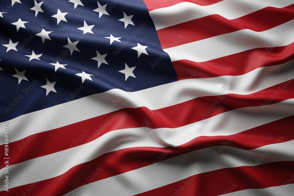 Obraz premium American flag waving in the wind