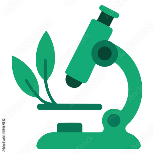 Eco science lab test icon concept vector illustration representing environmental research sustainability analysis green technology and ecological science themed design visuals