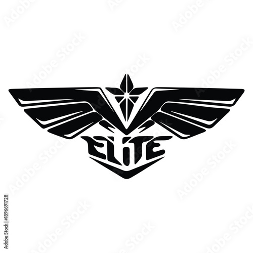 Elite army wings logo icon simple illustration of elite army wings vector logo for web design isolated on white background military badge theme