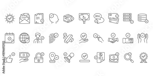 Validate Icon Set – Check Mark, Verification, Approval and Confirmation Symbols