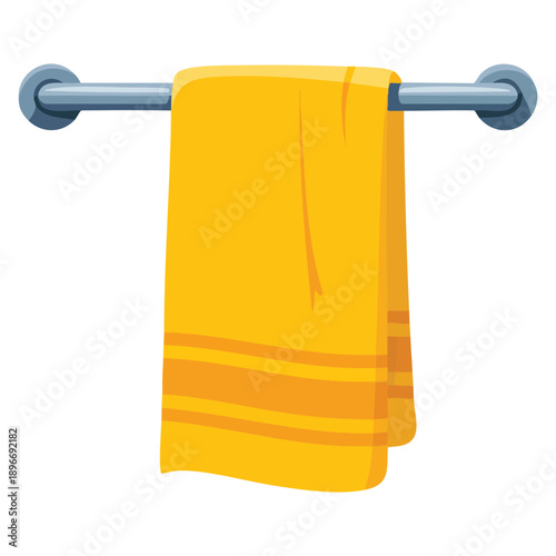 Flat bath towel vector icon illustration created for web design suitable for bathroom hygiene spa hotel textile lifestyle and interior related user interface visuals