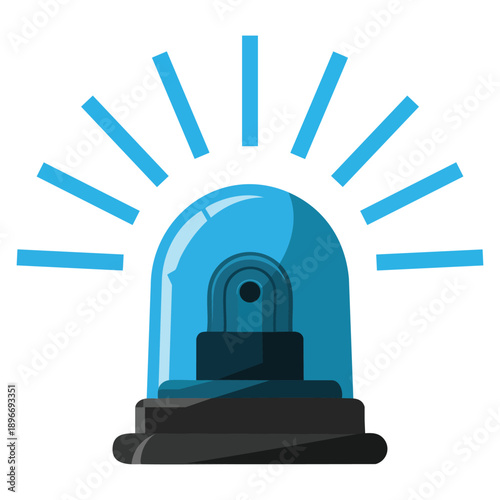 Flat illustration of alert urgent brigade siren vector icon suitable for web design emergency warning rescue service alert response and safety awareness themed visuals