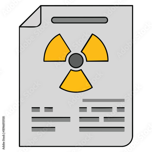 Flat vector fluorography documents icon representing medical patient control room workflow ideal for hospital diagnostics radiology healthcare systems and clinical interface designs