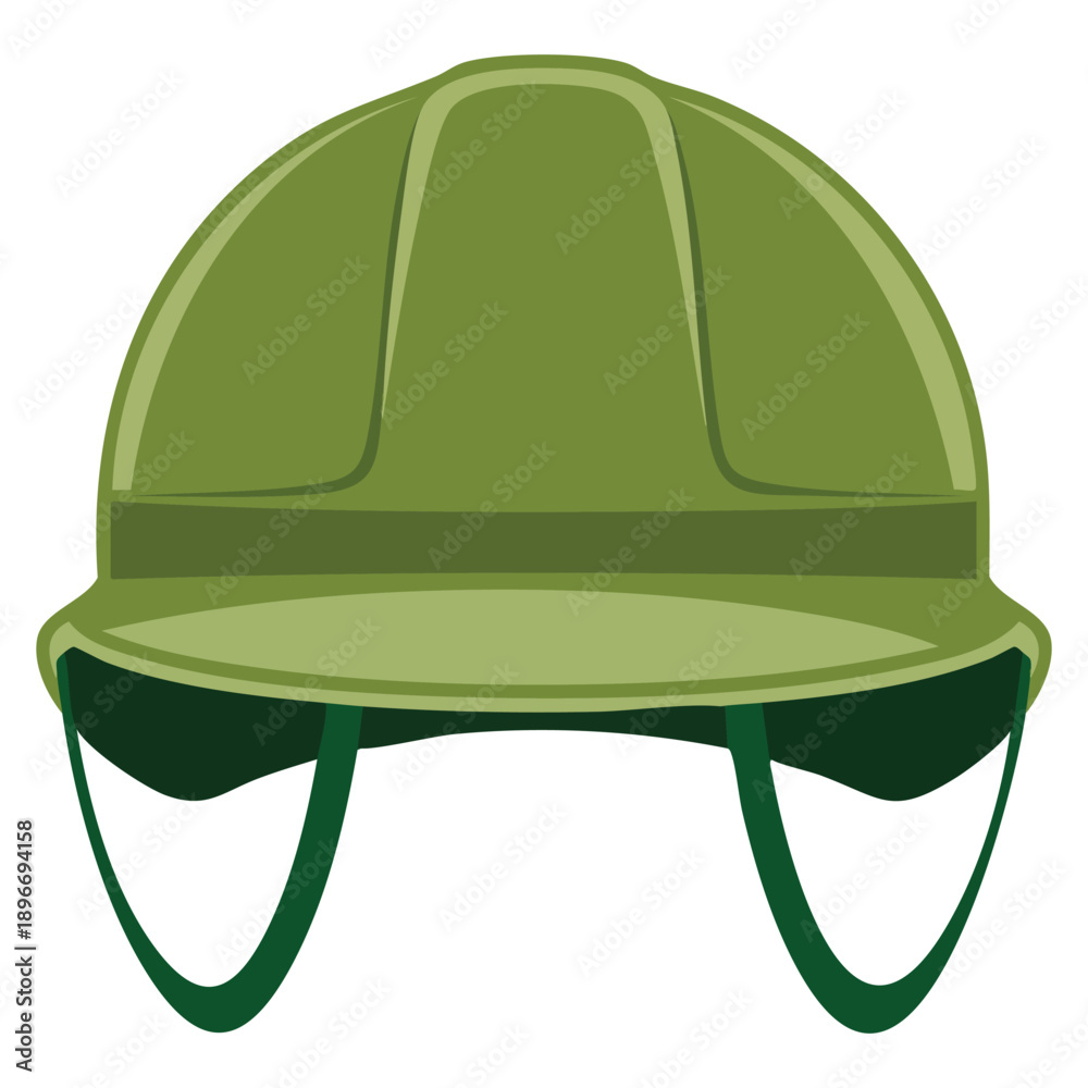 Fototapeta premium Flat vector illustration of combat helmet icon designed for web design representing military protection safety gear and defense related interface elements