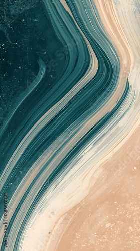 Wavy swirled grunge abstract swirling patterns in blue, beige, and teal. Suitable for background designs, prints, or digital art projects.