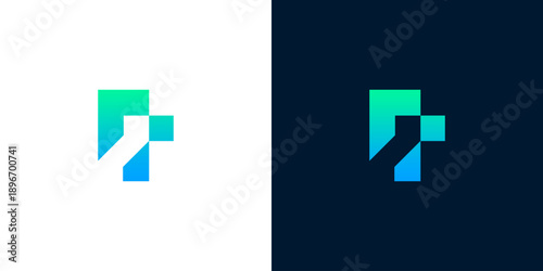 Captivating abstract digital icon with a dynamic green-blue gradient, symbolizing data flow, technological progress, and innovative evolution