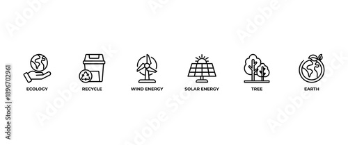 Environment banner web icon vector illustration concept with icon