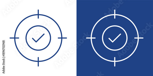 Focus Blue And White Icon Style Collection