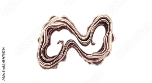 Abstract Liquid Swirl Design Element Closeup.