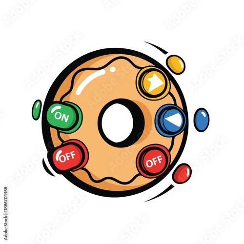 A donut with buttons