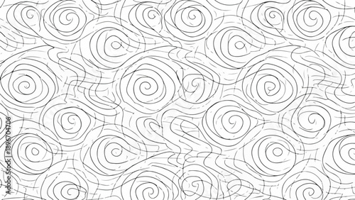 Black and White Spiral Pattern Design.