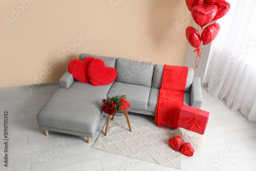 Interior of living room dec...
