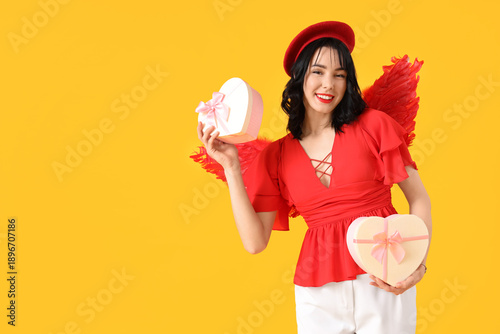 Beautiful young happy woman...