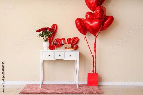 Interior of room decorated ...