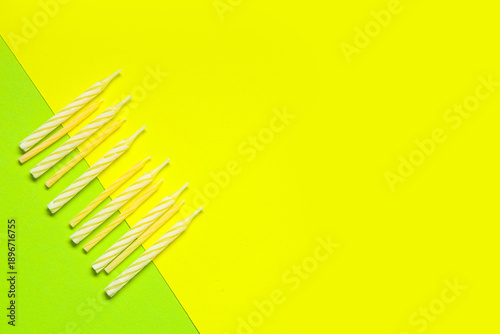 Many Birthday candles on co...