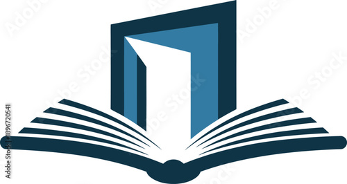 Open Book with Doorway Symbolizing Knowledge and Opportunity