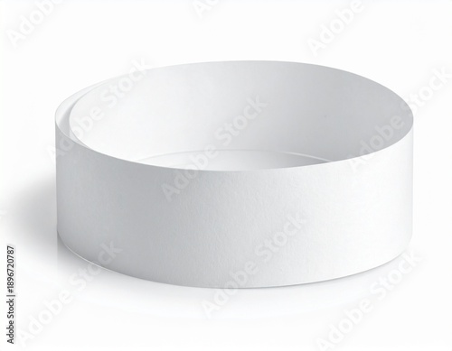 Minimal Paper Belly Band for Packaging Box on White Background