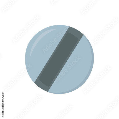 Stylized Slotted Screw Head Viewed from Above