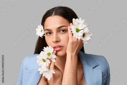 Beautiful young woman with ...