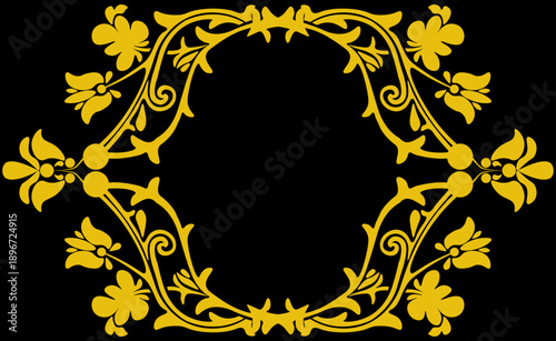 Floral pattern. wood carving pattern