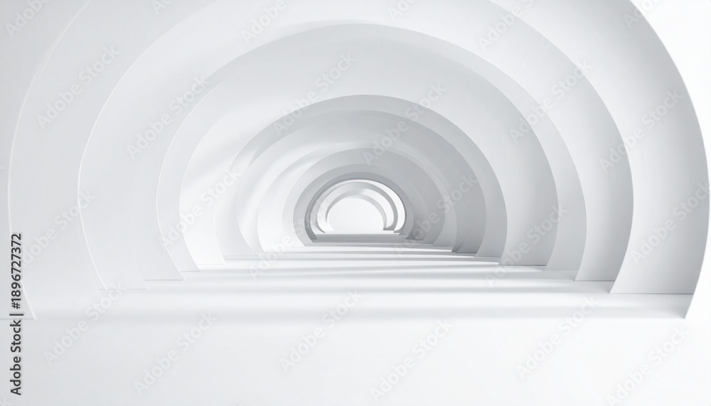 Obraz premium Layered paper cut-out forming depth toward an abstract horizon