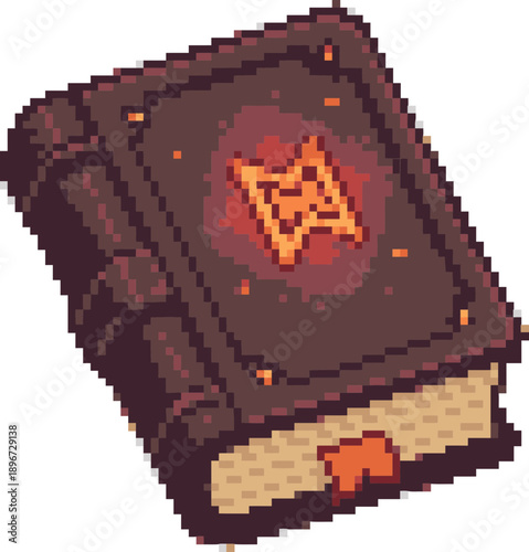 Pixel Art Magic Book.