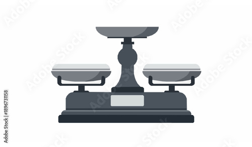 Justice balance scale vector icon symbol of law fairness and equality